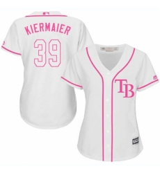 Women's Majestic Tampa Bay Rays #39 Kevin Kiermaier Replica White Fashion Cool Base MLB Jersey