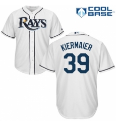 Youth Majestic Tampa Bay Rays #39 Kevin Kiermaier Replica White Home Cool Base MLB Jersey