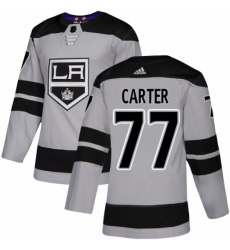 Men's Adidas Los Angeles Kings #77 Jeff Carter Premier Gray Alternate NHL Jersey
