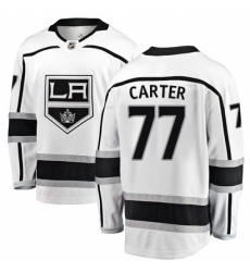 Men's Los Angeles Kings #77 Jeff Carter Authentic White Away Fanatics Branded Breakaway NHL Jersey