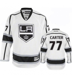 Men's Reebok Los Angeles Kings #77 Jeff Carter Authentic White Away NHL Jersey