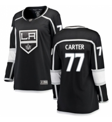 Women's Los Angeles Kings #77 Jeff Carter Authentic Black Home Fanatics Branded Breakaway NHL Jersey