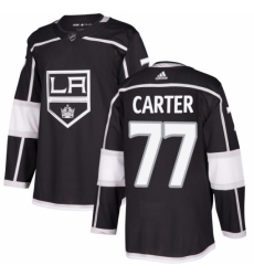 Youth Adidas Los Angeles Kings #77 Jeff Carter Authentic Black Home NHL Jersey
