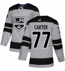 Youth Adidas Los Angeles Kings #77 Jeff Carter Authentic Gray Alternate NHL Jersey