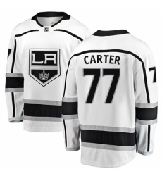 Youth Los Angeles Kings #77 Jeff Carter Authentic White Away Fanatics Branded Breakaway NHL Jersey