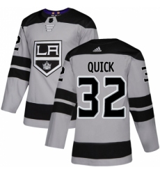 Men's Adidas Los Angeles Kings #32 Jonathan Quick Premier Gray Alternate NHL Jersey