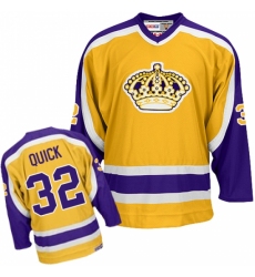 Men's Reebok Los Angeles Kings #32 Jonathan Quick Premier Gold NHL Jersey