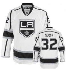 Youth Reebok Los Angeles Kings #32 Jonathan Quick Authentic White Away NHL Jersey