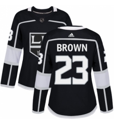 Women's Adidas Los Angeles Kings #23 Dustin Brown Authentic Black Home NHL Jersey