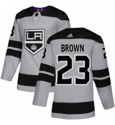 Youth Adidas Los Angeles Kings #23 Dustin Brown Authentic Gray Alternate NHL Jersey