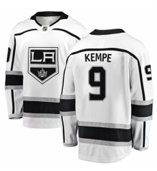 Men's Los Angeles Kings #9 Adrian Kempe Authentic White Away Fanatics Branded Breakaway NHL Jersey
