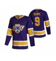 Men's Los Angeles Kings #9 Adrian Kempe Black 2020-21 Reverse Retro Alternate Hockey Jersey