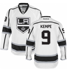 Men's Reebok Los Angeles Kings #9 Adrian Kempe Authentic White Away NHL Jersey