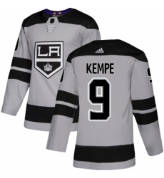 Youth Adidas Los Angeles Kings #9 Adrian Kempe Authentic Gray Alternate NHL Jersey