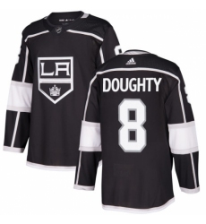 Men's Adidas Los Angeles Kings #8 Drew Doughty Authentic Black Home NHL Jersey