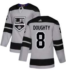 Men's Adidas Los Angeles Kings #8 Drew Doughty Premier Gray Alternate NHL Jersey