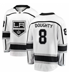 Men's Los Angeles Kings #8 Drew Doughty Authentic White Away Fanatics Branded Breakaway NHL Jersey