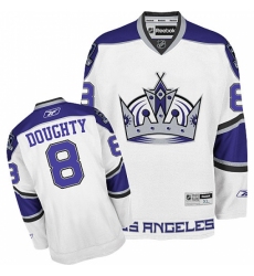 Men's Reebok Los Angeles Kings #8 Drew Doughty Authentic White NHL Jersey
