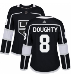 Women's Adidas Los Angeles Kings #8 Drew Doughty Authentic Black Home NHL Jersey