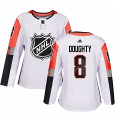 Women's Adidas Los Angeles Kings #8 Drew Doughty Authentic White 2018 All-Star Pacific Division NHL Jersey