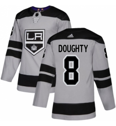 Youth Adidas Los Angeles Kings #8 Drew Doughty Authentic Gray Alternate NHL Jersey