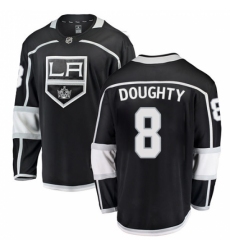 Youth Los Angeles Kings #8 Drew Doughty Authentic Black Home Fanatics Branded Breakaway NHL Jersey