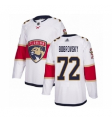 Men's Florida Panthers #72 Sergei Bobrovsky Authentic White Away Hockey Jersey