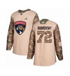 Youth Florida Panthers #72 Sergei Bobrovsky Authentic Camo Veterans Day Practice Hockey Jersey