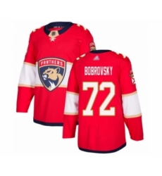 Youth Florida Panthers #72 Sergei Bobrovsky Authentic Red Home Hockey Jersey