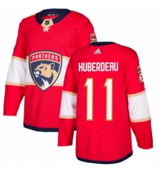 Men's Adidas Florida Panthers #11 Jonathan Huberdeau Premier Red Home NHL Jersey