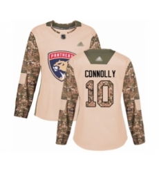 Women's Florida Panthers #10 Brett Connolly Authentic Camo Veterans Day Practice Hockey Jersey