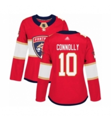 Women's Florida Panthers #10 Brett Connolly Authentic Red Home Hockey Jersey