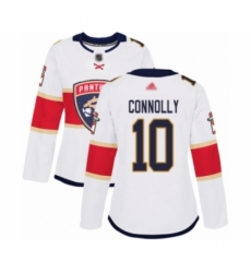 Women's Florida Panthers #10 Brett Connolly Authentic White Away Hockey Jersey