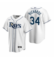 Men's Nike Tampa Bay Rays #34 Trevor Richards White Home Stitched Baseball Jersey