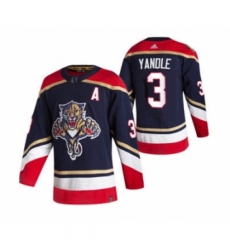 Men's Florida Panthers #3 Keith Yandle Black 2020-21 Reverse Retro Alternate Hockey Jersey