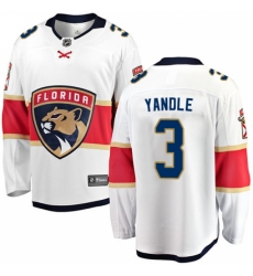 Men's Florida Panthers #3 Keith Yandle Fanatics Branded White Away Breakaway NHL Jersey