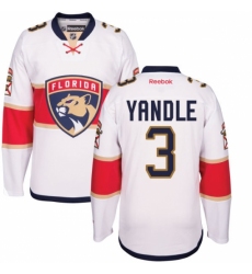 Men's Reebok Florida Panthers #3 Keith Yandle Authentic White Away NHL Jersey