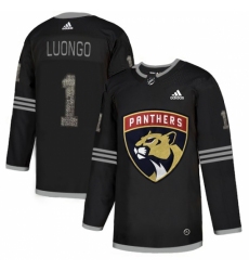 Men's Adidas Florida Panthers #1 Roberto Luongo Black Authentic Classic Stitched NHL Jersey