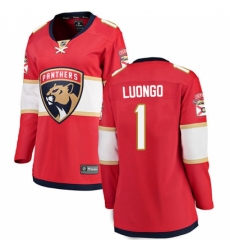 Women's Florida Panthers #1 Roberto Luongo Fanatics Branded Red Home Breakaway NHL Jersey