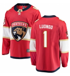 Youth Florida Panthers #1 Roberto Luongo Fanatics Branded Red Home Breakaway NHL Jersey