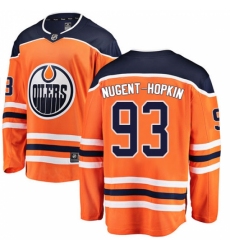 Men's Edmonton Oilers #93 Ryan Nugent-Hopkins Fanatics Branded Orange Home Breakaway NHL Jersey