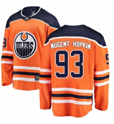 Youth Edmonton Oilers #93 Ryan Nugent-Hopkins Fanatics Branded Orange Home Breakaway NHL Jersey