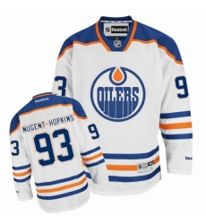 Youth Reebok Edmonton Oilers #93 Ryan Nugent-Hopkins Authentic White Away NHL Jersey