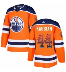 Men's Adidas Edmonton Oilers #44 Zack Kassian Authentic Orange Drift Fashion NHL Jersey