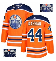 Men's Adidas Edmonton Oilers #44 Zack Kassian Authentic Orange Fashion Gold NHL Jersey