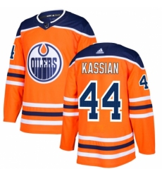 Men's Adidas Edmonton Oilers #44 Zack Kassian Authentic Orange Home NHL Jersey