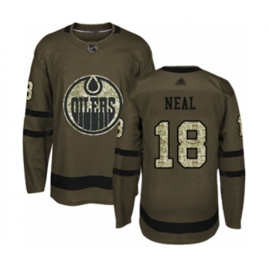 Youth Edmonton Oilers #18 James Neal Authentic Green Salute to Service Hockey Jersey Youth Edmonton Oilers #18 James Neal Authentic Green Salute to Service Hockey Jersey