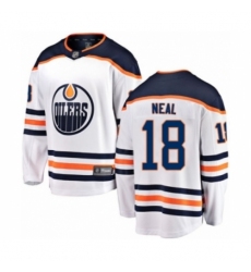 Youth Edmonton Oilers #18 James Neal Authentic White Away Fanatics Branded Breakaway Hockey Jersey