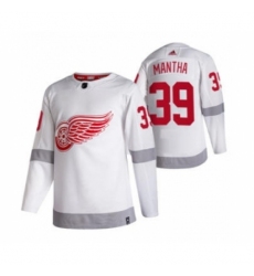 Men's Detroit Red Wings #39 Anthony Mantha White 2020-21 Reverse Retro Alternate Hockey Jersey