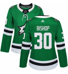 Women's Adidas Dallas Stars #30 Ben Bishop Authentic Green Home NHL Jersey